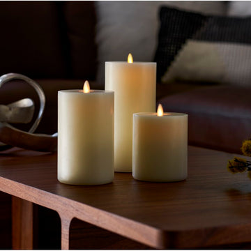 Masstan LED Flat Edge Vanilla Honey Scented Flameless Flicker Candle